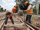 Obras en el Tren Maya en Mérida, Yucatán, el pasado 31 de agosto.
