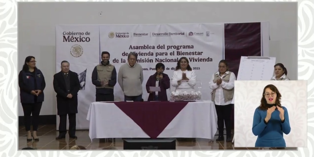 Autoridades federales dieron inicio al sorteo de casas del Programa Nacional de Vivienda, dirigido a personas sin derechohabiencia.