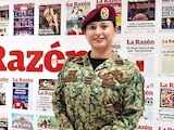 La paracaidista Ana Lilia Chávez habla sobre su profesión en entrevista con La Razón, esta semana.