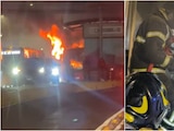 Se incendia unidad del Metrobús sobre Eje 3 Oriente, en la alcaldía Iztapalapa, el19 de octubre de 2026.