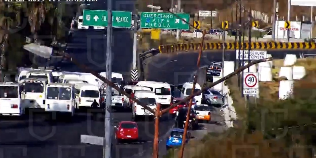 Bloqueos carreteros de este martes, captados por las cámaras del C5 Edomex.