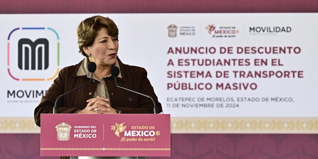 La Gobernadora del Edomex, Delfina Gómez.
