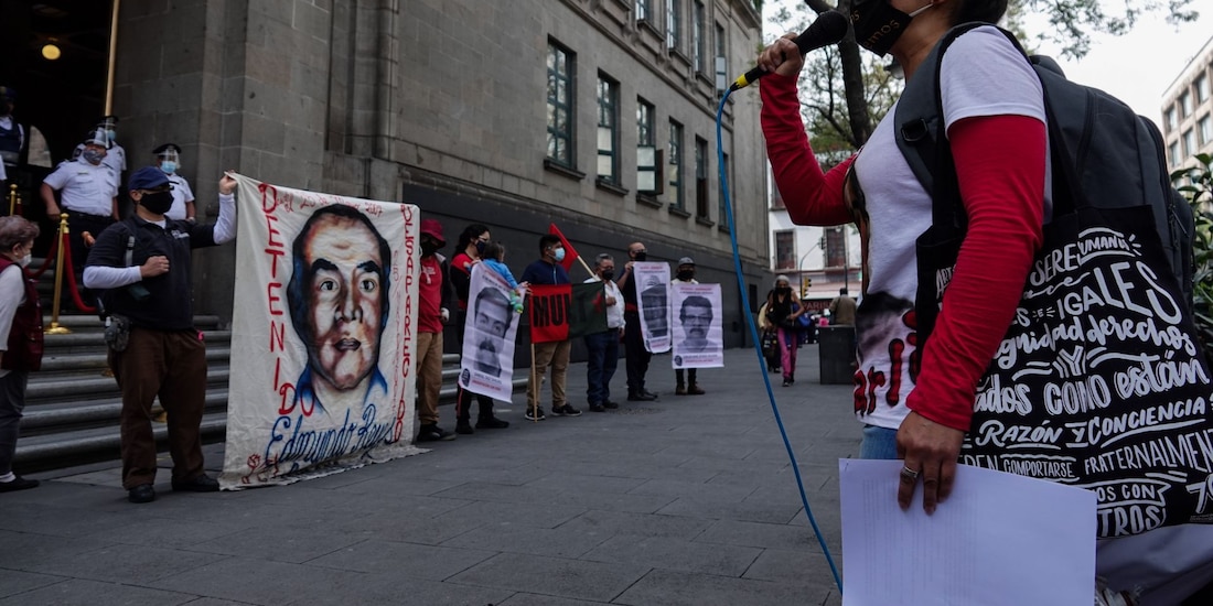 Aspecto de una marcha en CDMX.