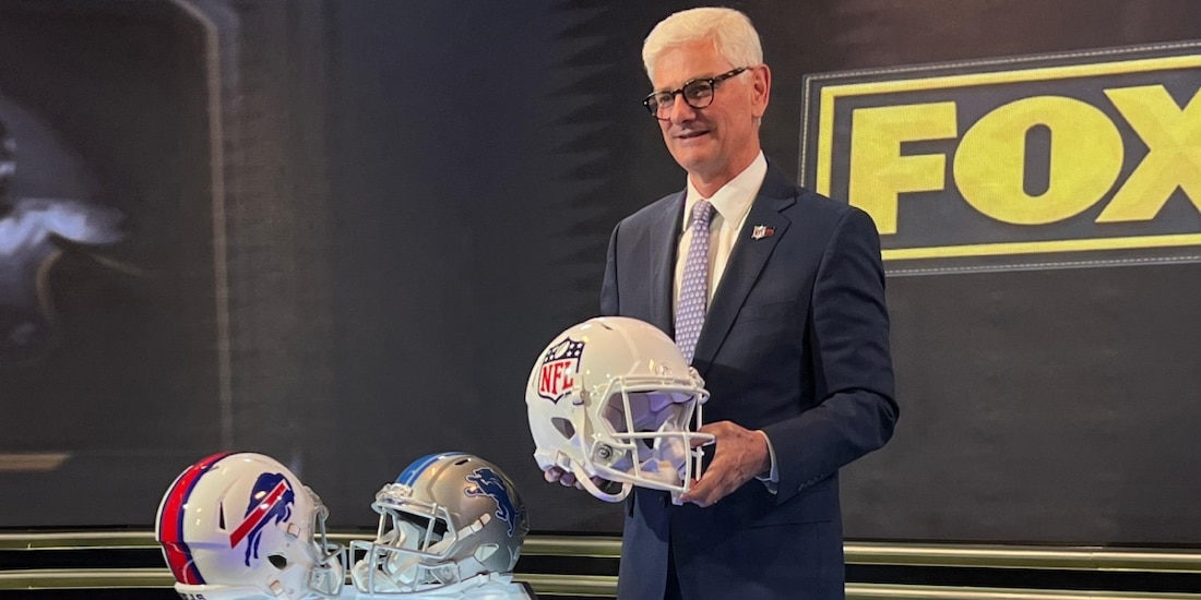 El director general de la NFL en México, Arturo Olivé, en la presentación del Thursday Night Football de FOX