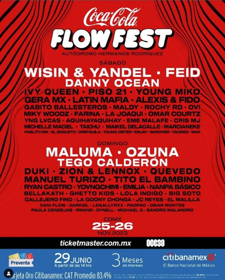 Cartel oficial de Flow Fest 2023