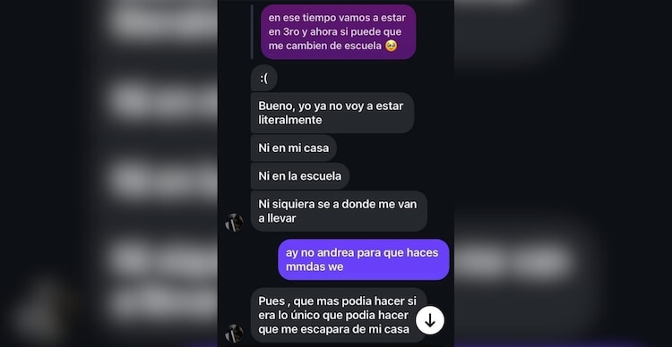 Presunta conversación de Andrea