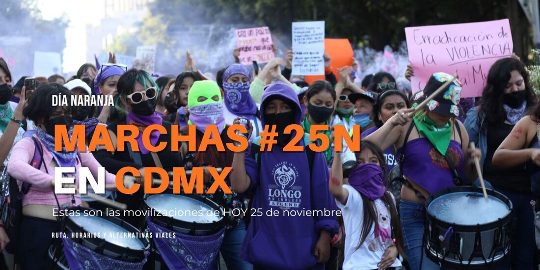Estas son las marchas por el 25N que se realizarán HOY en CDMX.
