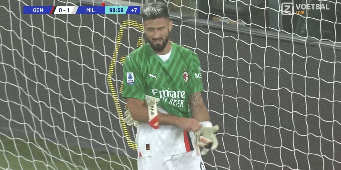 Olivier Giroud se convierte en el héroe del Milan.