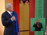 AMLO en su tradicional mañanera, en Palacio Nacional, este martes 2 de marzo.