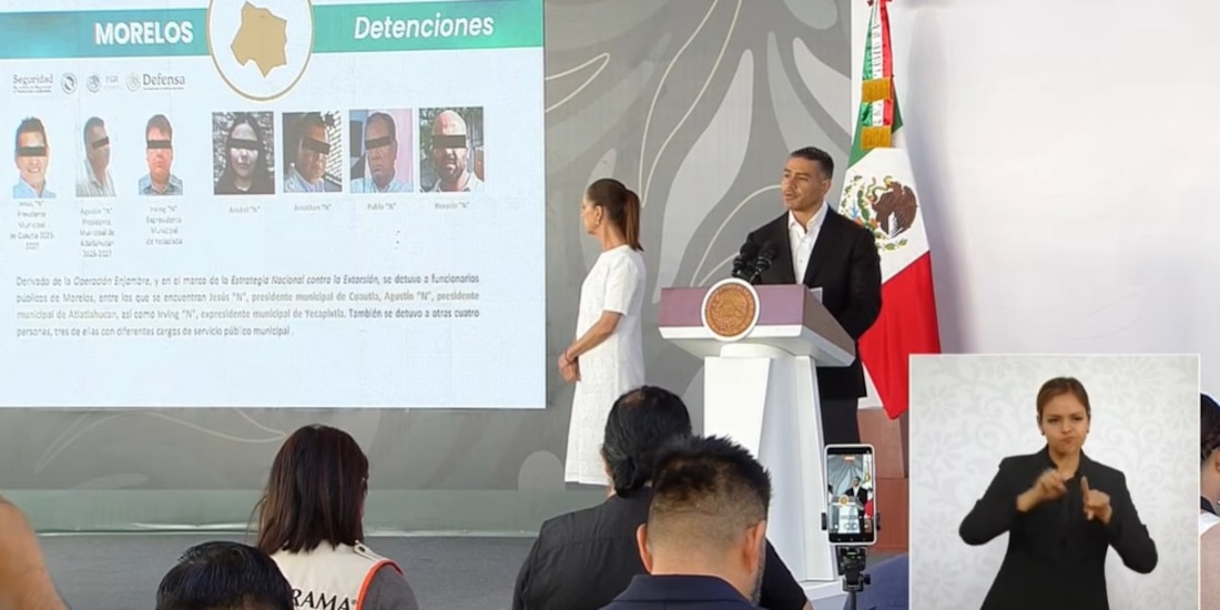 Omar García Harfuch desde Morelos esta mañana.