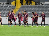 Jugadores del Tricolor Sub 23 celebran el gol contra Estados Unidos en el cierre de la fase de grupos del Preolímpico de Concacaf.