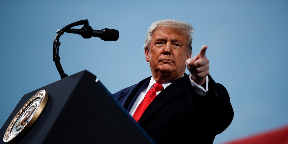 El presidente de Estados Unidos, durante un evento de campaña el domingo.