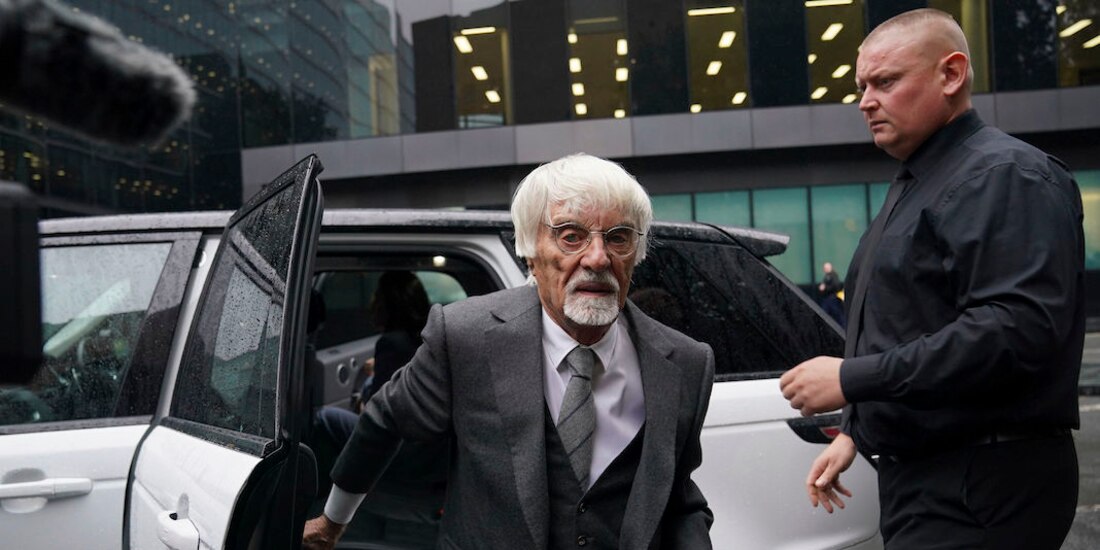 Bernie Ecclestone, ayer, a su llegada al Southwark Crown Court en Londres, Inglaterra.
