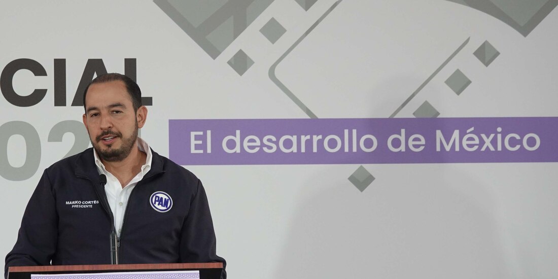El presidente nacional del PAN en las instalaciones de Estudios Churubusco, en abril.