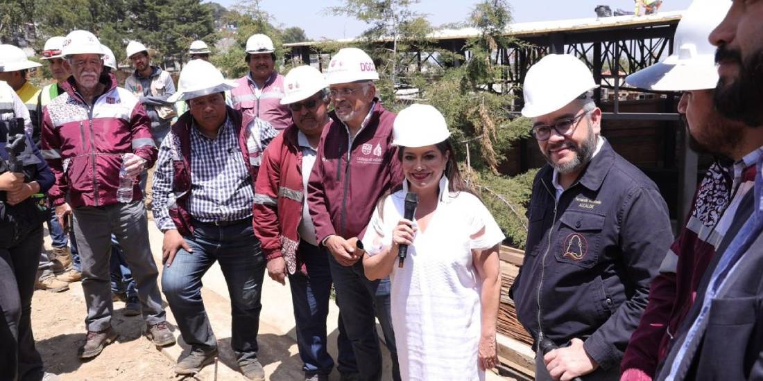 Supervisa Clara Brugada avance de la primera Utopía en La Magdalena Contreras.