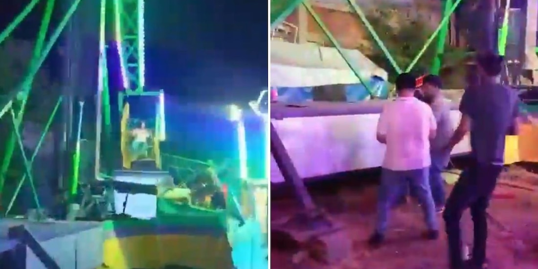 Captan accidente en feria de Ometepec, Guerrero; niño habría accionado botón de cabina.