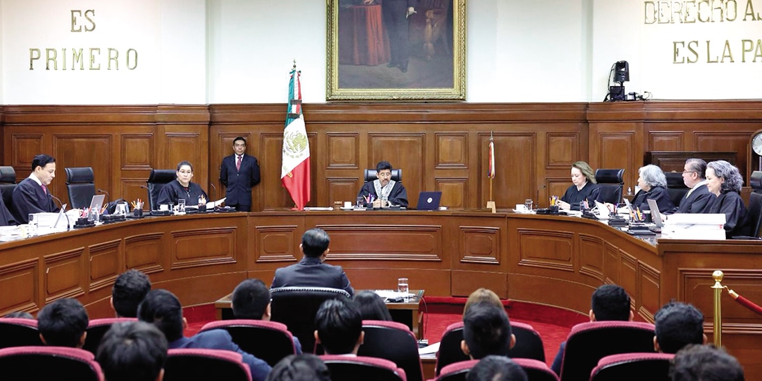 Sesión ordinaria del pleno de la Suprema Corte de Justicia de la Nación, ayer.