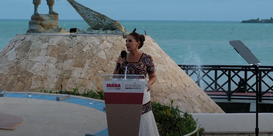 La gobernadora Mara Lezama durante la presentación de su Cuarto Informe de Gobierno, el 6 de septiembre de 2026.
