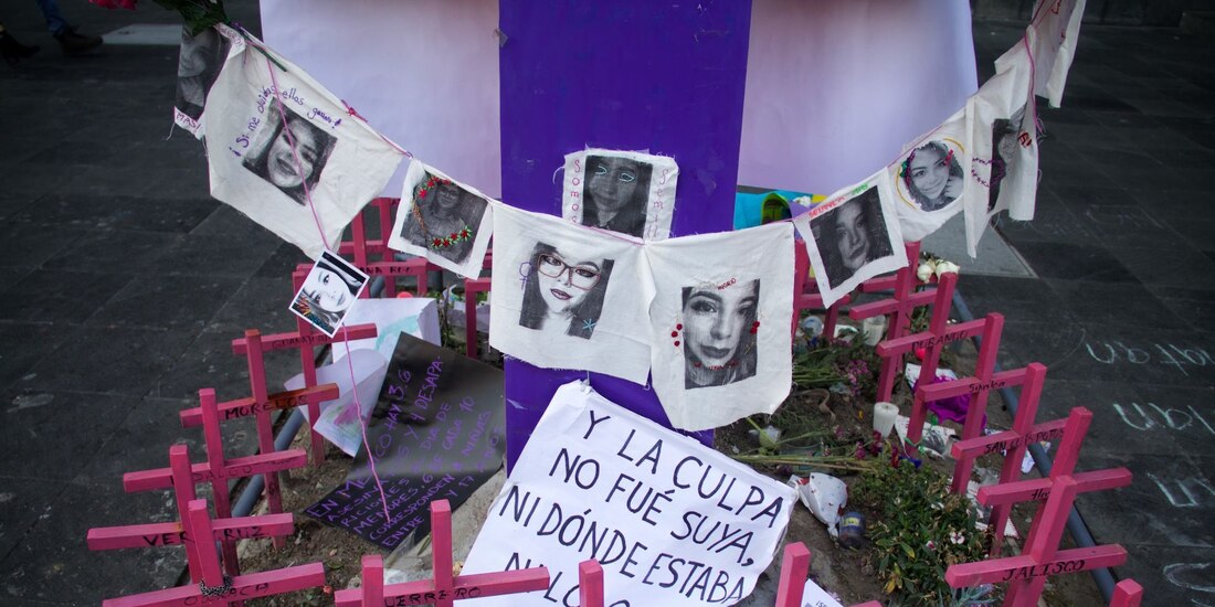 Memorial en la Antimonumenta del feminicidio.