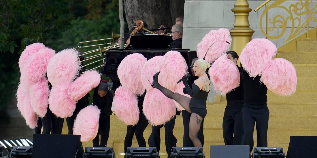 Lady Gaga en su presentación en París 2024