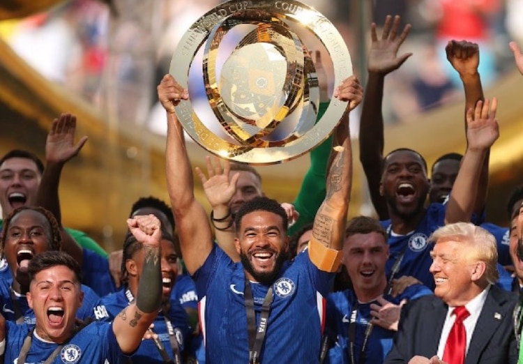 Donald Trump en el festejo del Chelsea FC