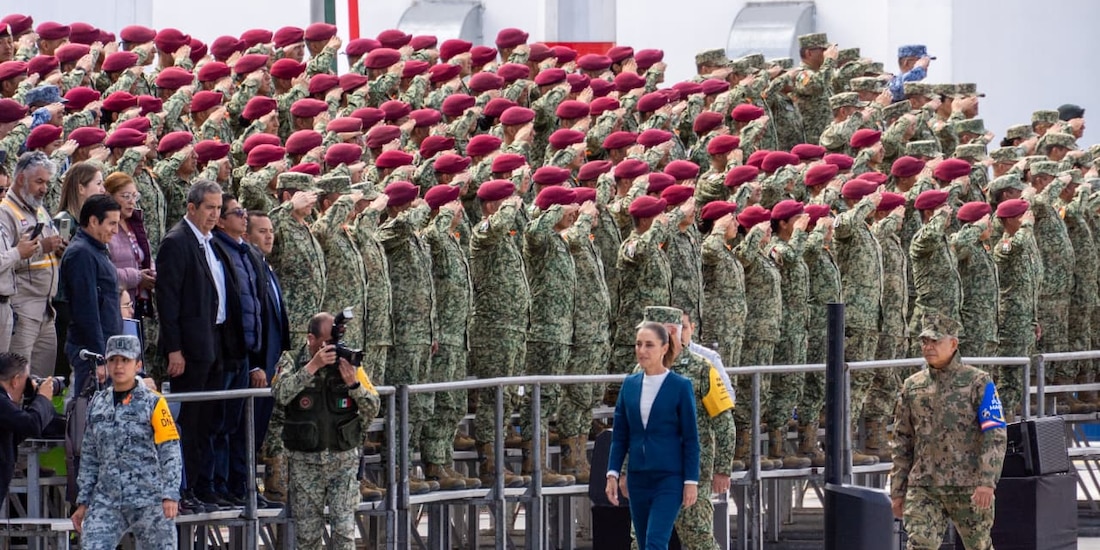 La Presidenta Claudia Sheinbaum en el evento de este jueves.