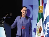 Claudia Sheinbaum, Presidenta de México, ayer en Nuevo León.