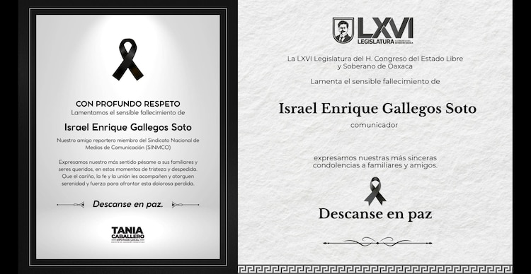 Lamentan fallecimiento de Israel Enrique Gallegos Soto