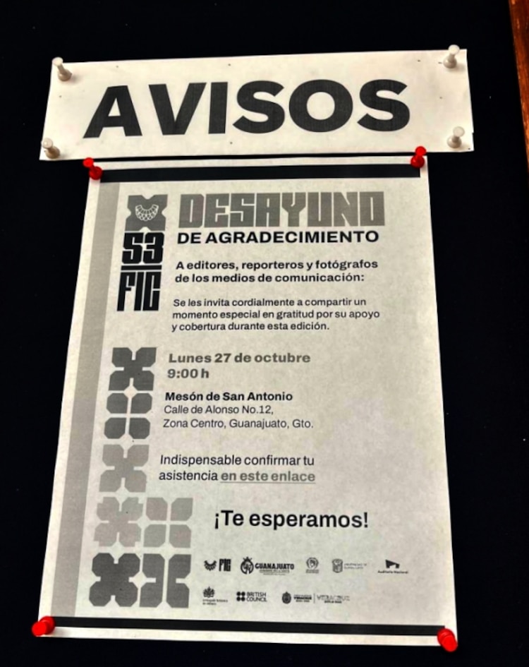 Anuncio del “desayuno”.