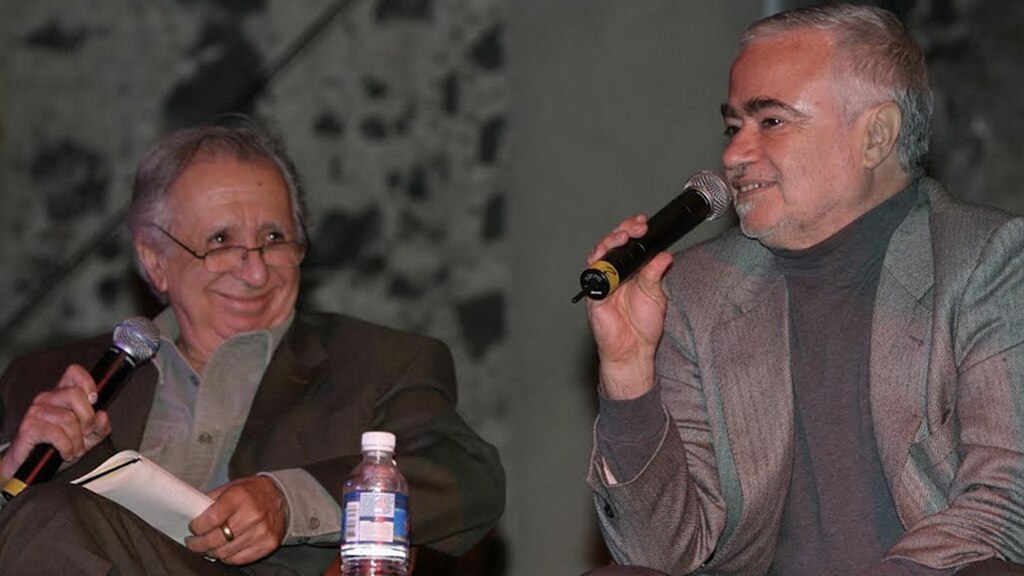 Vicente Leñero e Ignacio Solares, aproximadamente en 2004.