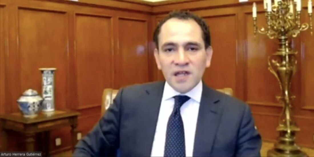 El secretario de Hacienda, Arturo Herrera, durante un seminario del ITAM.