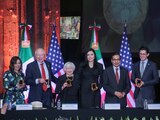 De izq. a der.: Ken Salazar; Janet Yellen, secretaria del Tesoro; Victoria Rodríguez, gobernadora de Banxico; Rogelio Ramírez, de la SHCP, y Roberto Velasco, de SRE, ayer.