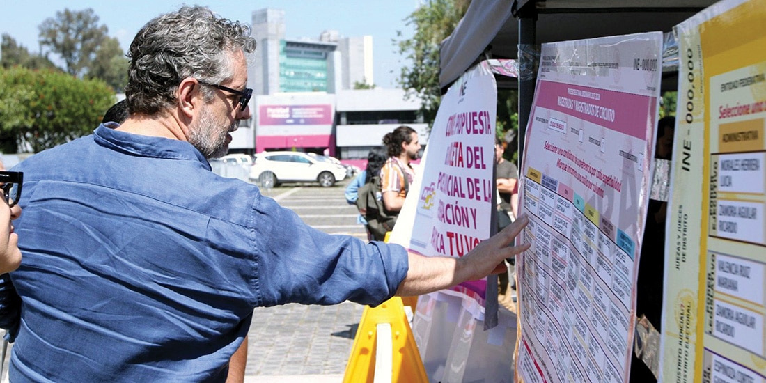 Simulacro de votación sobre las boletas electorales de 2027, el pasado 24 de julio.
