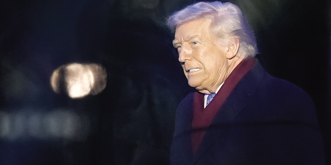 El mandatario estadounidense, al encender el árbol nacional de Navidad en Ellipse, Washington, el pasado jueves 4 de diciembre.