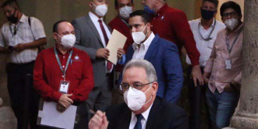 El coordinador de Seguridad de Jalisco en une reunión el pasado 17 de junio.
