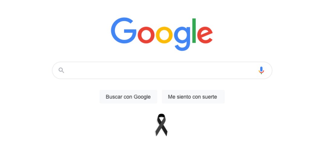 Google añadió un moño negro en señal de luto por las 25 personas que fallecieron el el accidente de la Línea 12 del Metro