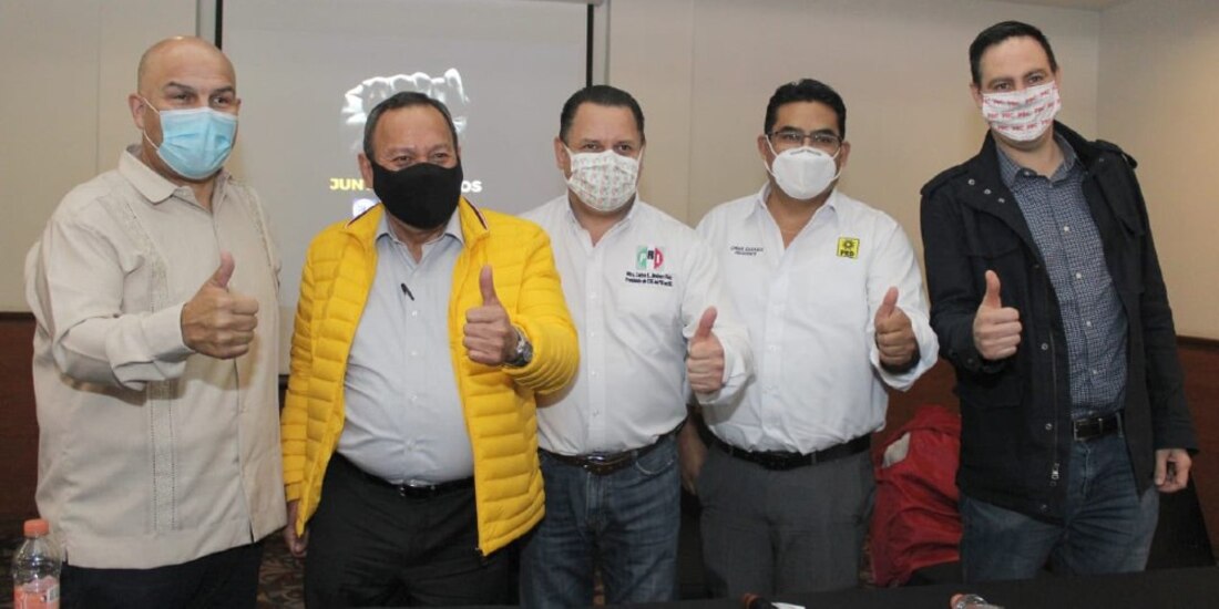 El PRD, PAN, PRI, Partido de Baja California y Partido Encuentro Solidario ratificaron la carta de intención de creación de un frente amplio democrático.