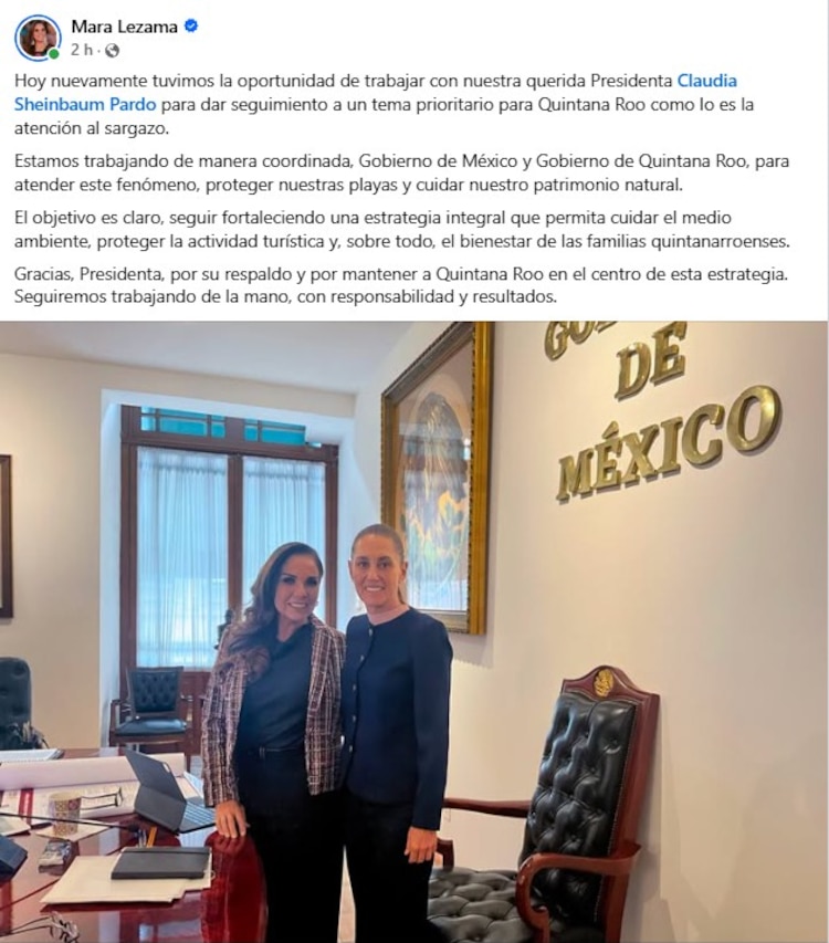 Las autoridades reafirmaron su compromiso para contener el arribo atípico de alga en todo el litoral de Quintana Roo.
