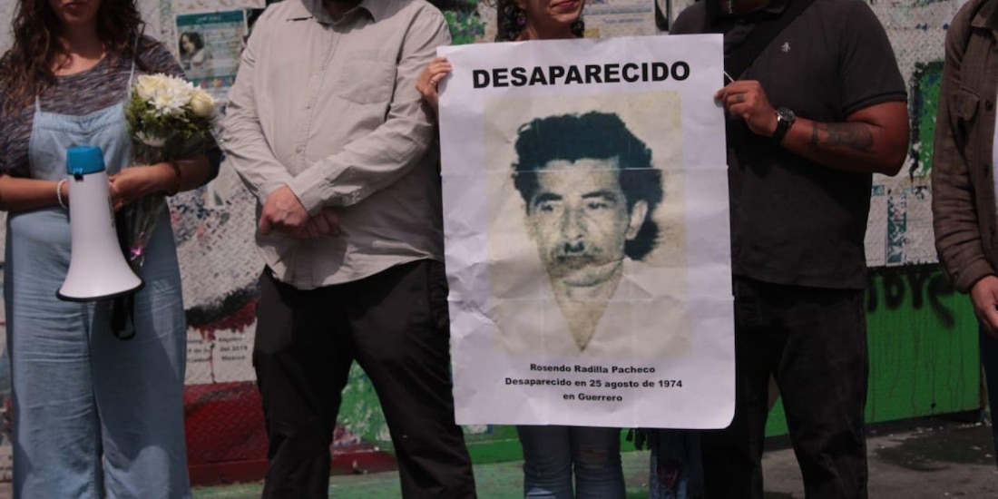 Familiares de Rosendo Radilla Pacheco, víctima de desaparición forzada en Guerrero, el 24 de agosto de 2024.