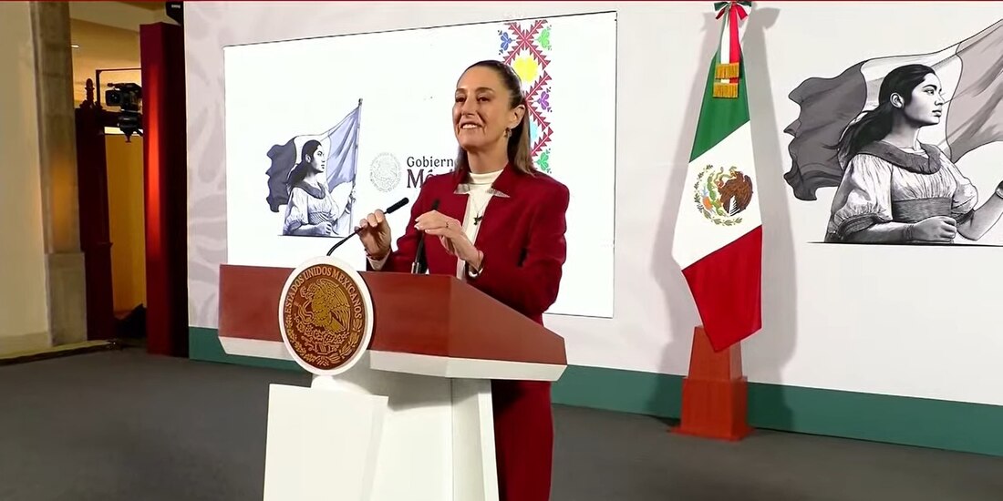 La Presidenta de México en Palacio Nacional este jueves 26 de diciembre del 2024.