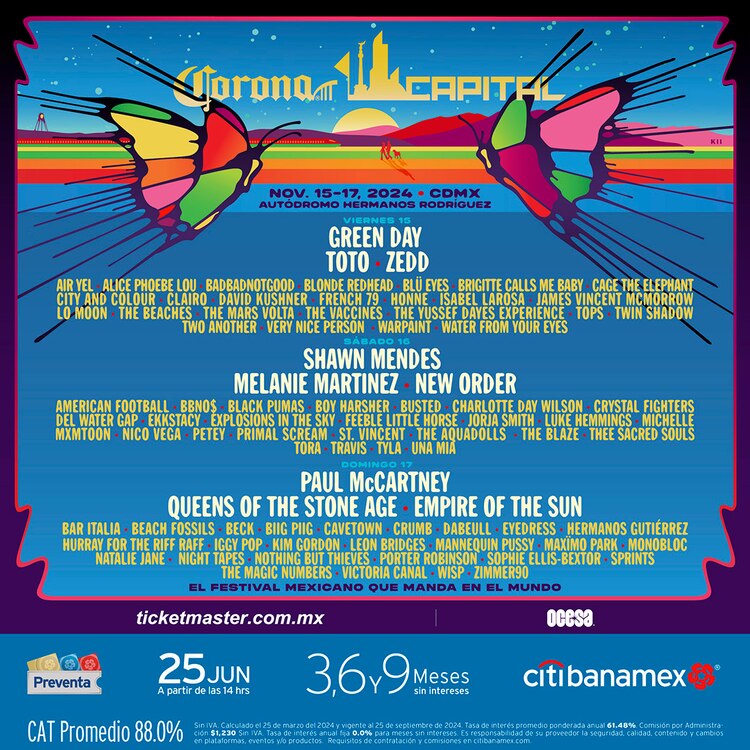 Cartel del Corona Capital 2024
