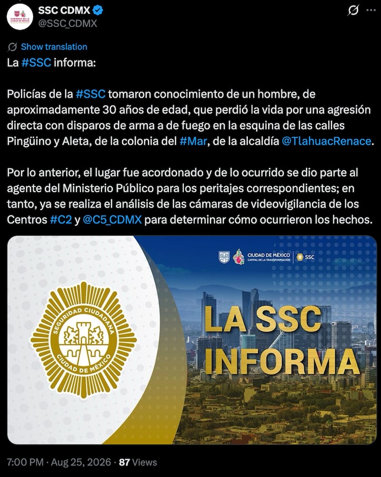 SSC comunicado