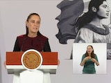 Claudia Sheinbaum este miércoles en Palacio Nacional.