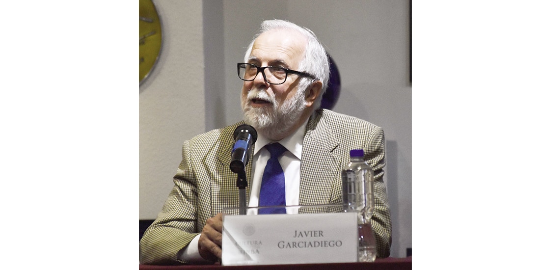 El Historiador Javier Garciadiego, durante una conferencia.