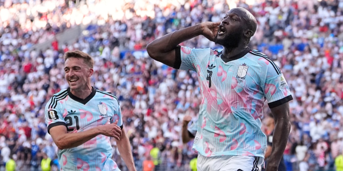Romelu Lukaku celebrando su gol ante Estados Unidos.