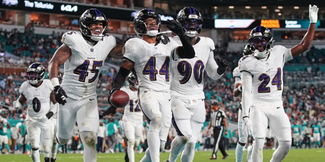 Baltimore Ravens vence a Miami Dolphins en el TNF de la Semana 9.