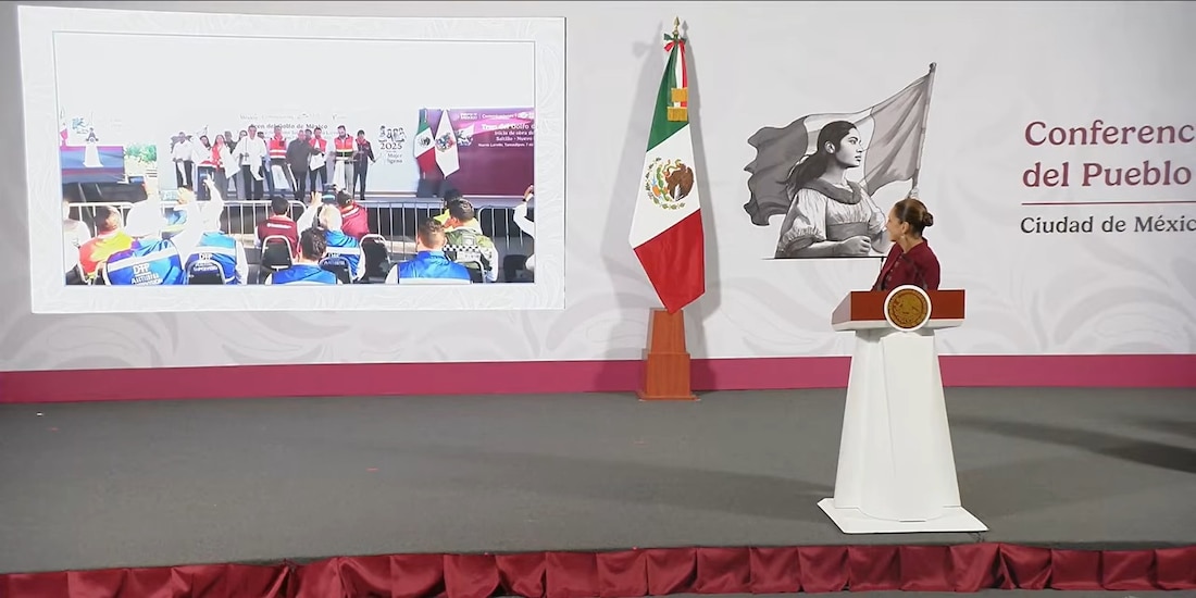 Enlace desde Palacio Nacional a Tamaulipas.