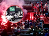 Así quedó París tras los festejos de los aficionados del PSG.