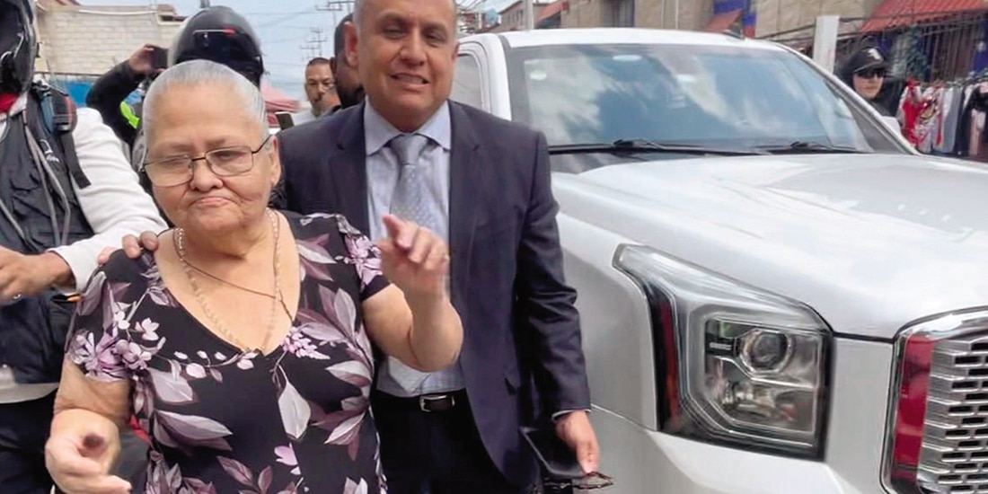 La acusada, al salir del penal de Chalco el miércoles pasado.