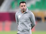 Xavi, durante un entrenamiento de su equipo.